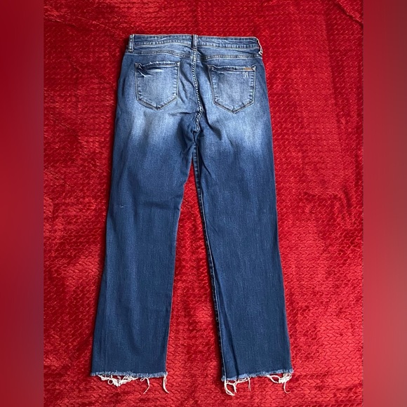 STS Blue Taylor Straight Leg Distressed Raw-Hem Embroidered Denim Jean Women 32 - Picture 2 of 11